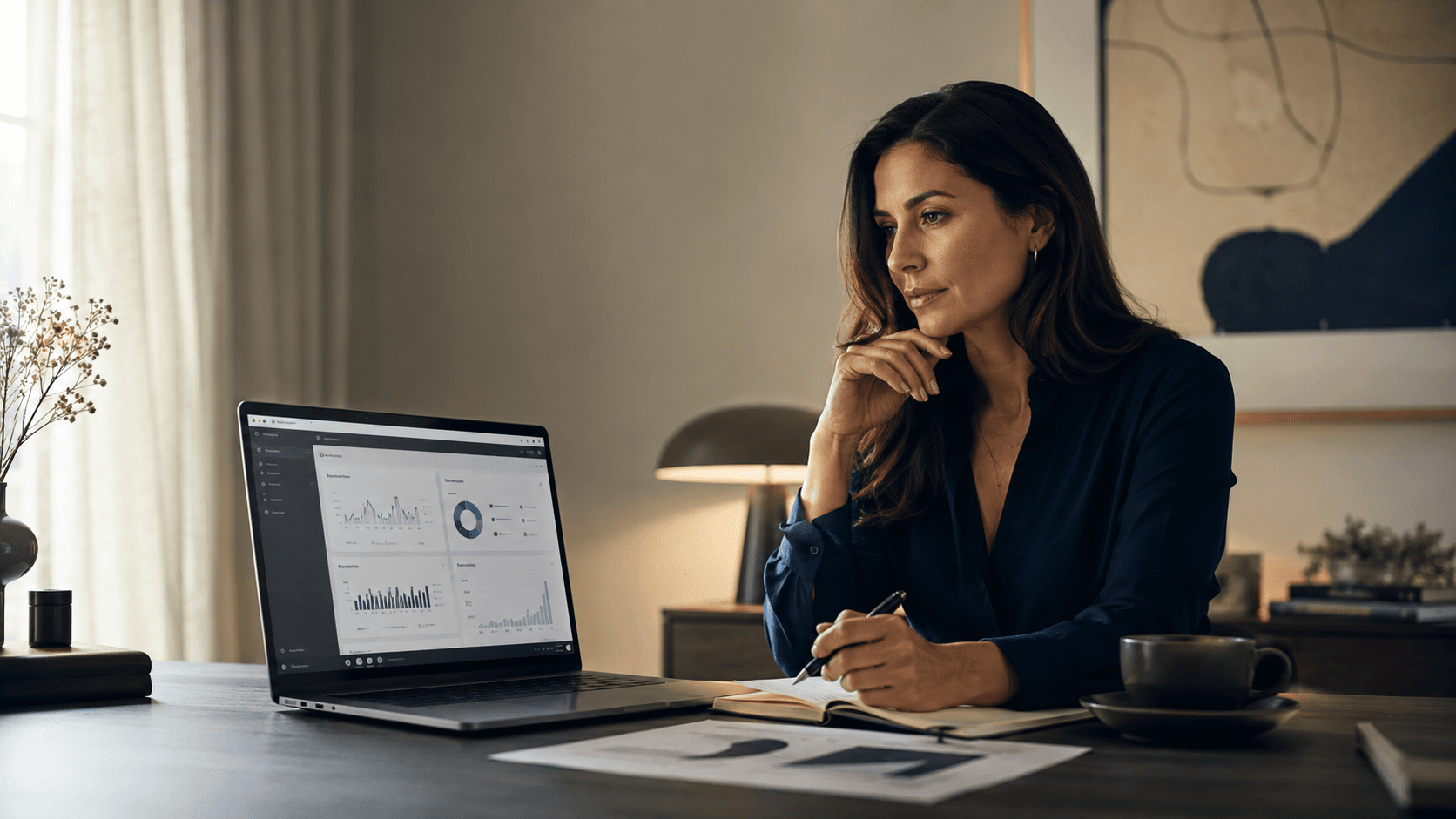 Especialista de Nereo Capital revisando información de mercado y documentación operativa